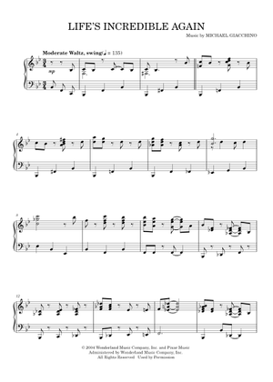 Life S Incredible Again Sheet Music For Piano Trombone Saxophone Alto