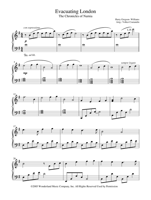 Evacuating London (Arr. Volker Coutandin) - Harry Gregson-Williams (Piano Solo)