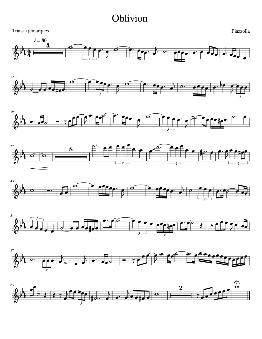 Oblivion oboe top