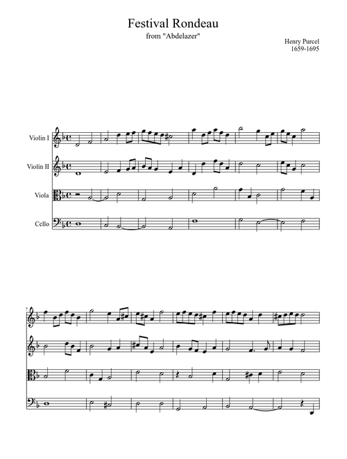 Festival Rondeau (String Quartet)