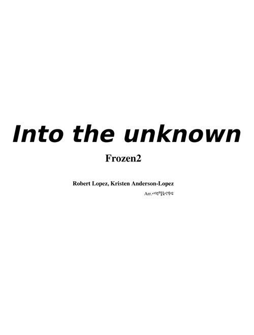 Into the unknown-Orchestra