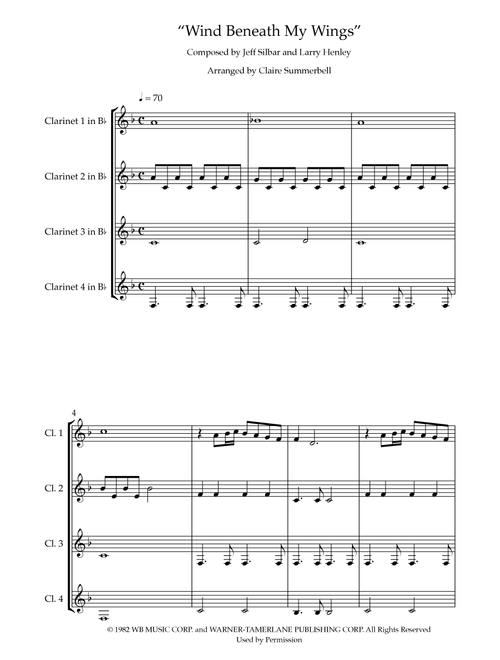 The Wind Beneath My Wings (Arr. Claire Summerbell) - Bette Midler (Woodwind Ensemble)