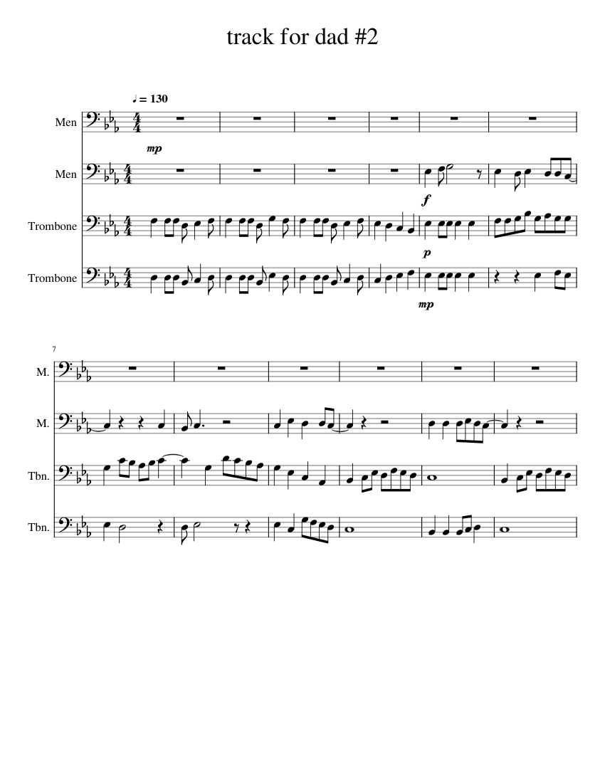 track_for_dad_2 Sheet music for Trombone, Male (Mixed Quartet