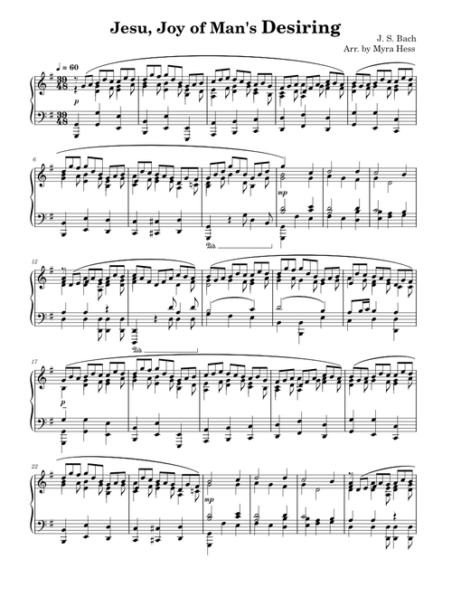 Jesu, Joy of Man's Desiring – Johann Sebastian Bach