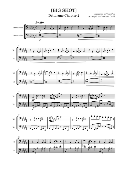 BIG SHOT – Toby Fox Cello Duet, Now With 50% More [HYPERLINK BLOCKED]