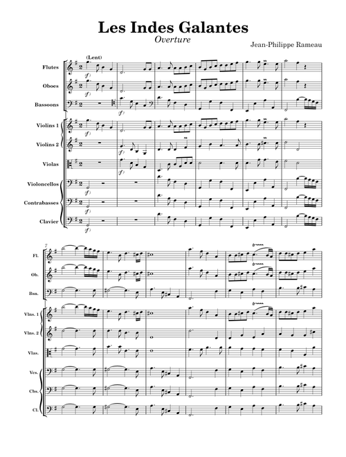 Les Indes Galantes: Overture - Jean-Philippe Rameau