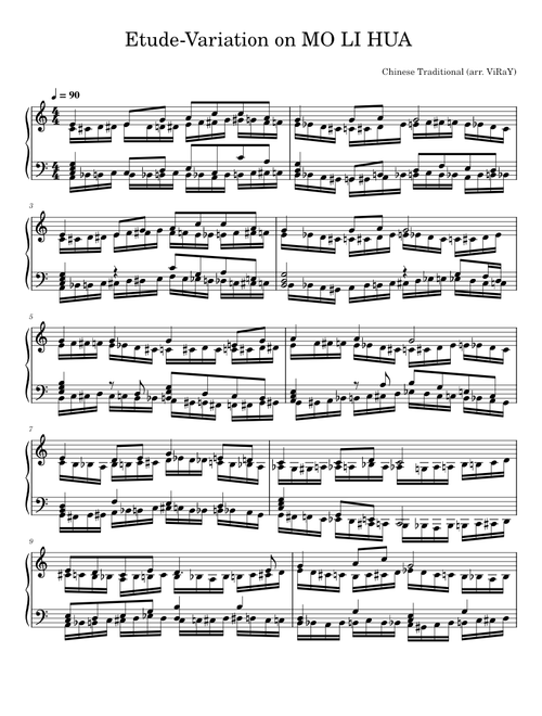 Etude-Variation on Mo Li Hua