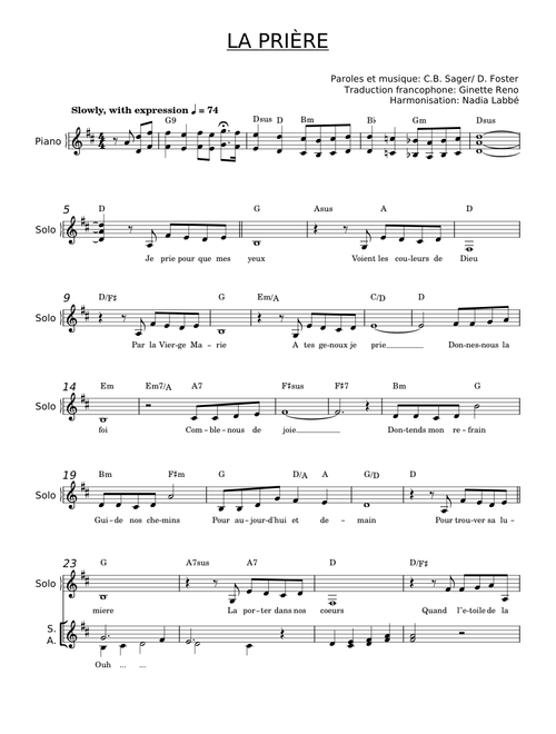 The Prayer - David Foster