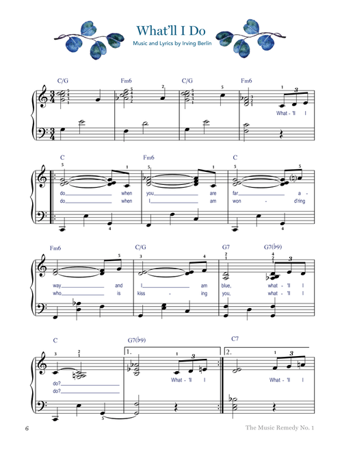 What'll I Do (Arr. Gaili Schoen for TheMusicRemedy.com) - Irving Berlin (Piano-Vocal-Guitar (Piano Accompaniment))