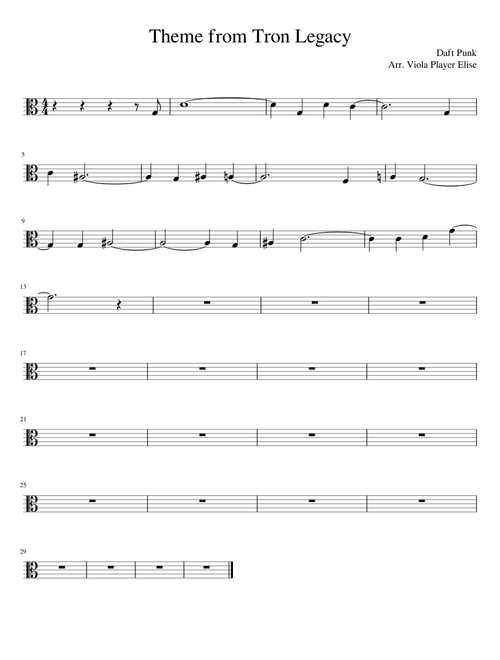 Viola Solo: Theme from Tron Legacy -Daft Punk