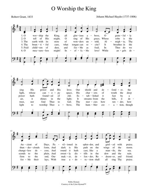 O worship the king - Johann M. Haydn