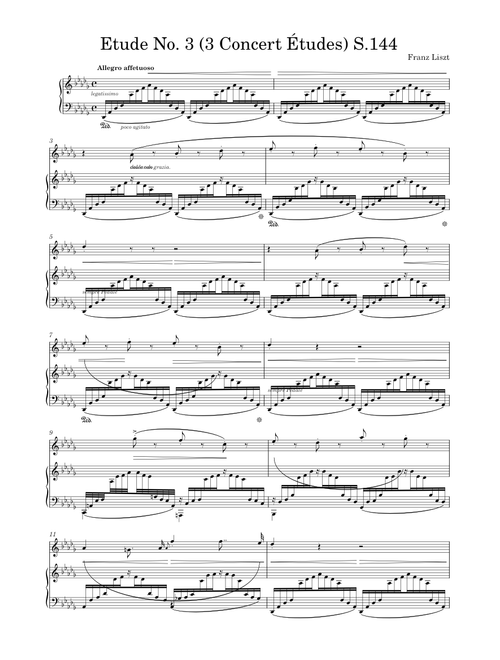 3 Études de concert No. 3 "Un Sospiro", S.144 – Franz Liszt
