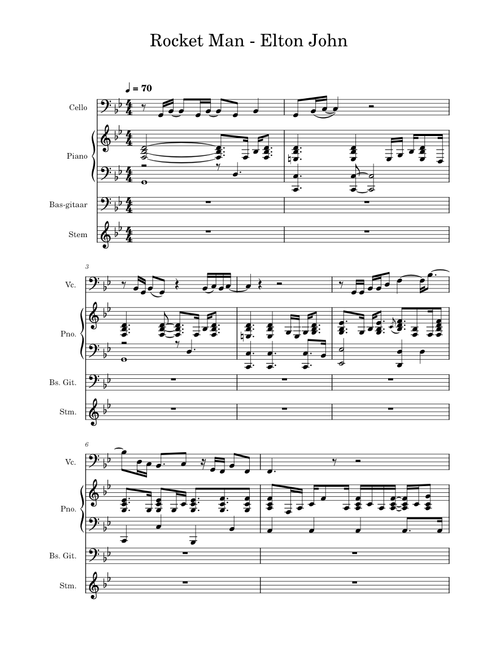 Rocket Man – Elton John Cello