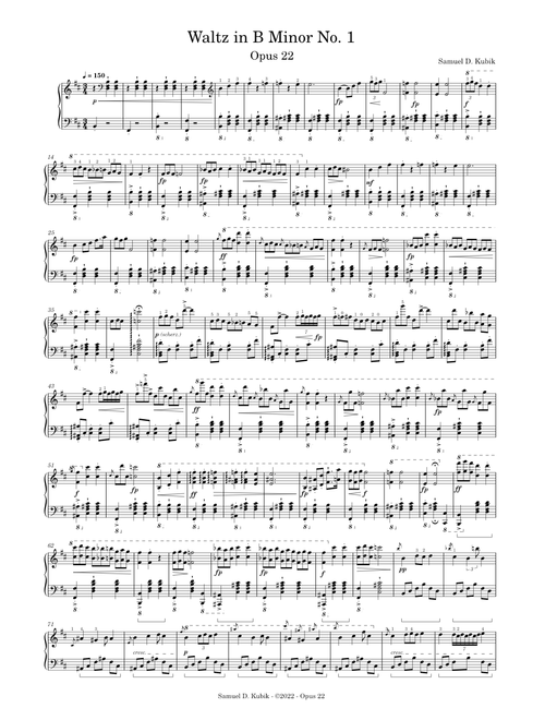 Waltz in B Minor No. 1 - Opus 22