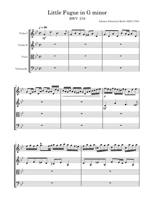 Little Fugue in G minor