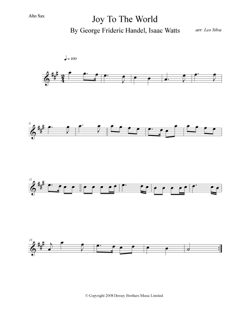 Joy To The World (Arr. Leo Silva) - George Frideric Handel, Isaac Watts (Alto Sax Solo)