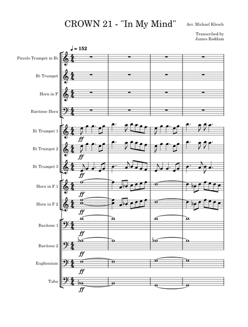 "In My Mind" – Arr. by Michael Klesch
