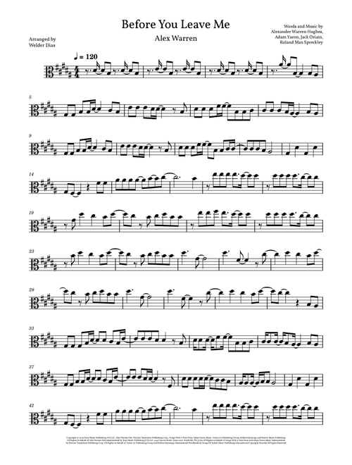 Before You Leave Me (Arr. Welder Dias) - Alex Warren (Viola Solo)