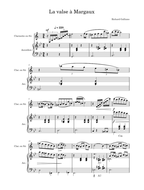 La Valse à Margaux Richard Galliano clarinet pro – jif26