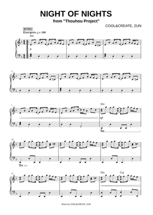 Night of Nights - COOL&CREATE Sheet Music for Piano (Solo