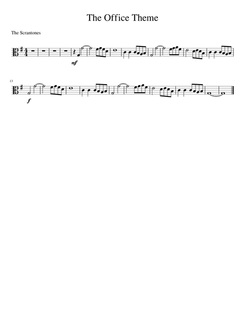 The Office Theme viola