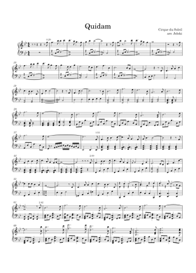 Free Quidam -Cirque Du Soleil by Benoit Jutras sheet music