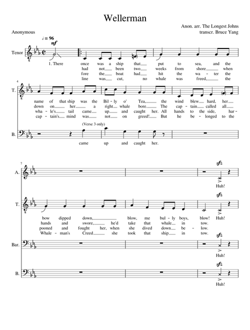 Wellerman - arr. The Longest Johns