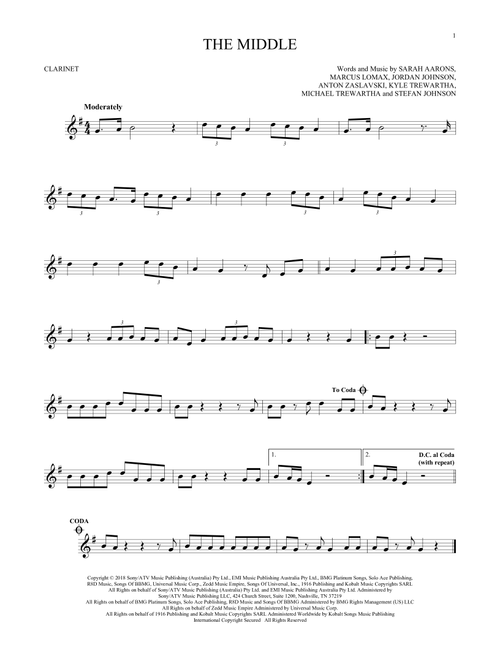 The Middle - Zedd Maren Morris & Grey (Clarinet Solo)