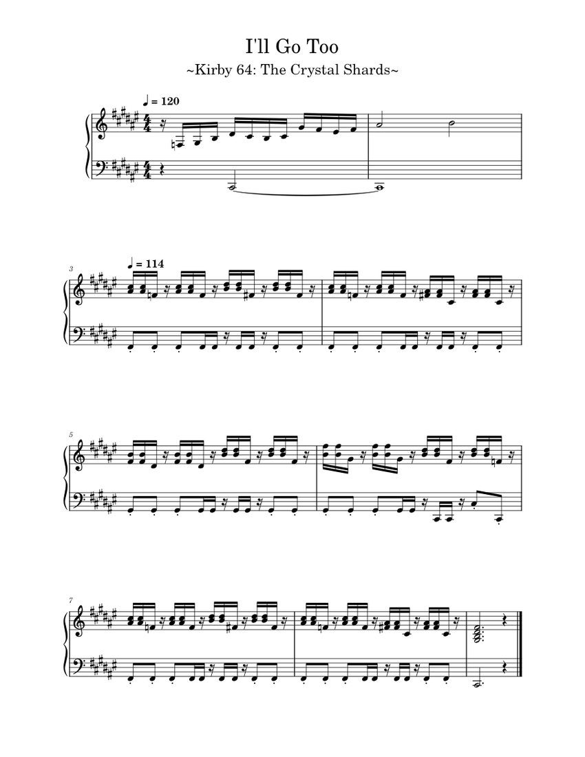 I ll Go Too Kirby 64 The Crystal Shards Sheet Music For Piano Solo i-ll-go-too-kirby-64-the-crystal-shards-sheet-music-for-piano-solo