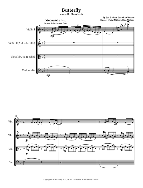 Butterfly (Arr. Sherry Lewis) - Jon Batiste (String Ensemble)