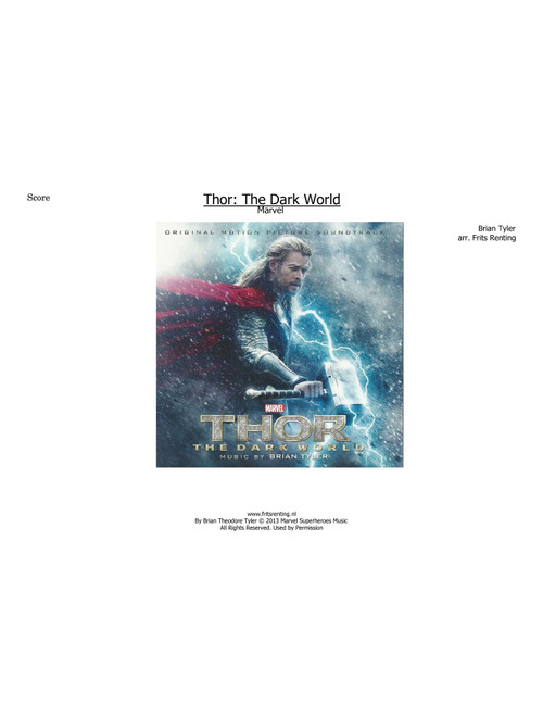 Thor: The Dark World (Arr. Frits Renting) - Brian Theodore Tyler (Percussion Ensemble)
