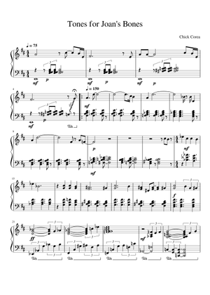 Play Official version of Tones for Joan's Bones Sheet Music by