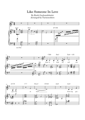 Like Someone In Love Sheet Music with Chords for Piano, Saxophone