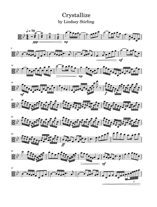 Crystallize (Arr. Anya Alston) - Lindsey Stirling (Viola Solo)