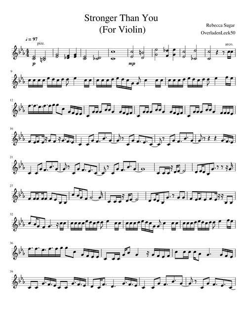 Stronger Than You (For Violin)
