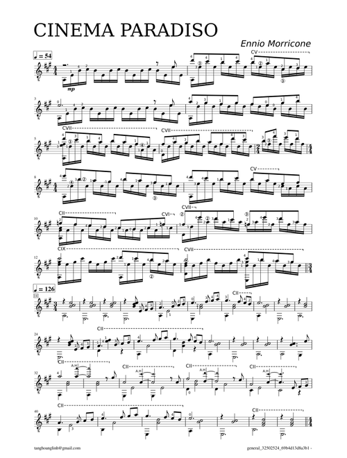 CINEMA PARADISO – Ennio Morricone