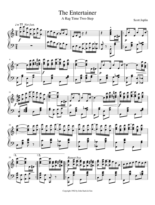 Scott Joplin - The Entertainer