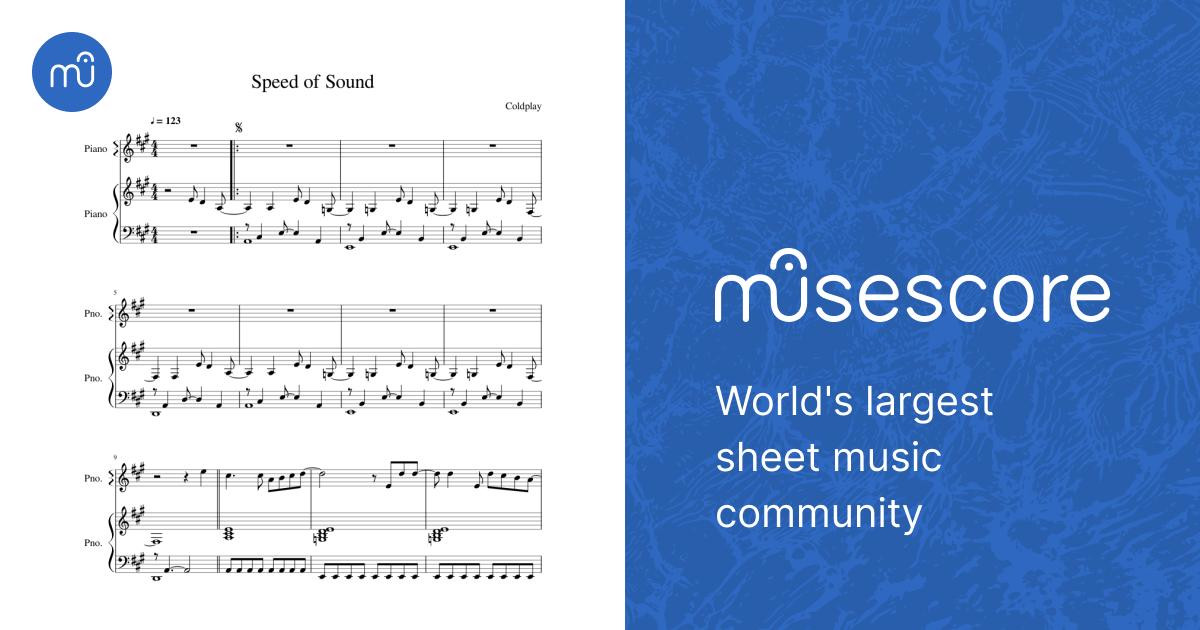 Speed of Sound Sheet Music for Piano (Piano Duo) | MuseScore.com