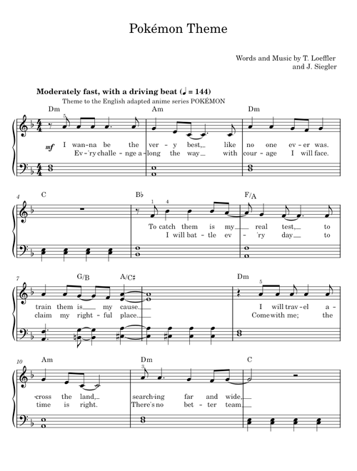 POKÉMON THEME - T. LOEFFLER