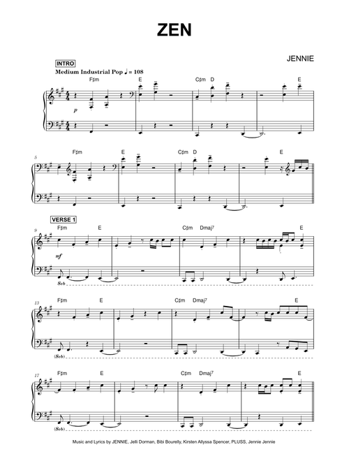 ZEN - JENNIE (Piano)