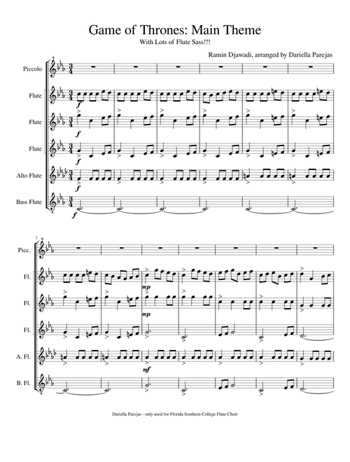 Game of Thrones Flute Choir Edition