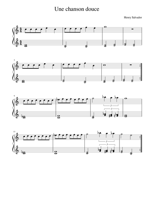 Une chanson douce