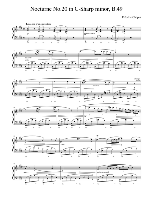 Nocturne No.20 in C-Sharp minor, B.49