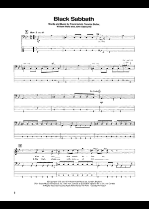 Play Official version of Sabbath bloody sabbath Sheet Music by