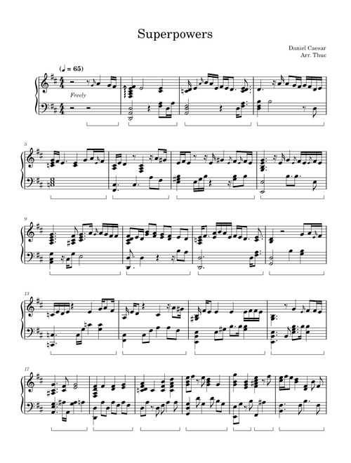 Superpowers – Daniel Caesar (Piano Solo)