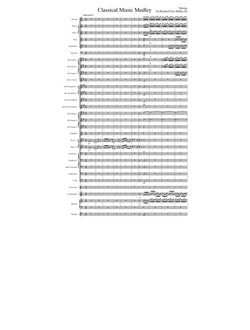 Classical Music Medley (Concert Band)(First Draft Complete)