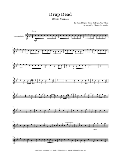 Drop Dead (Arr. Glauco Fernandes) - Olivia Rodrigo (Trumpet Solo)