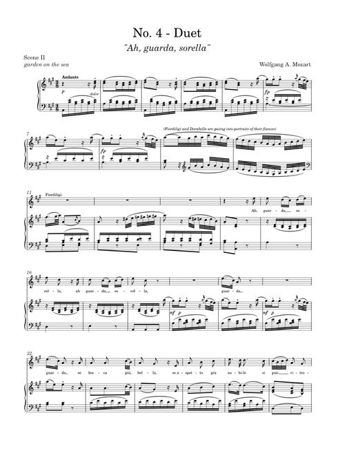 Così fan tutte: No. 4 - Duet "Ah, guarda, sorella"