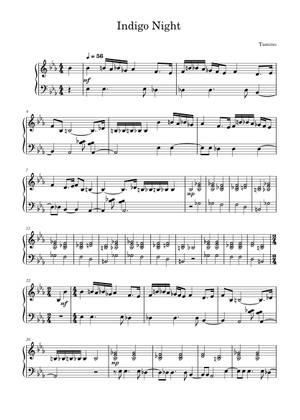 Indigo night – Tamino Sheet Music with Chords for Piano (Solo