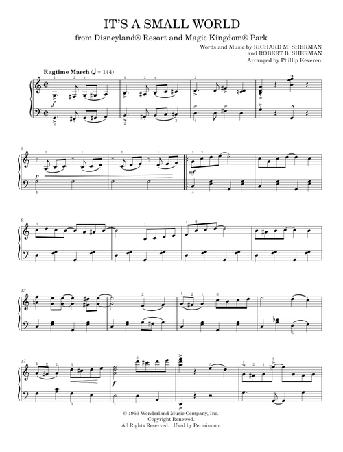 It's A Small World - Julie Andrews (Piano Solo)